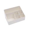 ARTSEWPLY Desktop Makeup Organizer Box Multi-Compartment Plastic Storage Modern Design for Cosmetics and Stationery White for Vanity and Office Use view 1