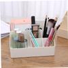 ARTSEWPLY Desktop Makeup Organizer Box Multi-Compartment Plastic Storage Modern Design for Cosmetics and Stationery White for Vanity and Office Use view 2