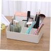 ARTSEWPLY Desktop Makeup Organizer Box Multi-Compartment Plastic Storage Modern Design for Cosmetics and Stationery White for Vanity and Office Use view 4