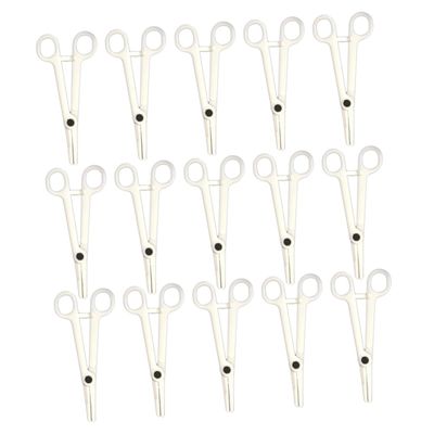 LOORGVEL 25pcs Body Piercing Kit Plastic Piercing Pliers Diagonal Disposable Professional Clamps Health-friendly Easy