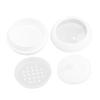 NinthAvenue Basics 1 Set Box Loose Powder Box Loose Container Makeup Loose Holder Portable Puff Holder Clear Jars Sample Empty Container Makeup Puff Body Powder Sub Containers Powder Case Abs White view 1