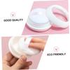 NinthAvenue Basics 1 Set Box Loose Powder Box Loose Container Makeup Loose Holder Portable Puff Holder Clear Jars Sample Empty Container Makeup Puff Body Powder Sub Containers Powder Case Abs White view 2
