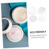 NinthAvenue Basics 1 Set Box Loose Powder Box Loose Container Makeup Loose Holder Portable Puff Holder Clear Jars Sample Empty Container Makeup Puff Body Powder Sub Containers Powder Case Abs White view 4