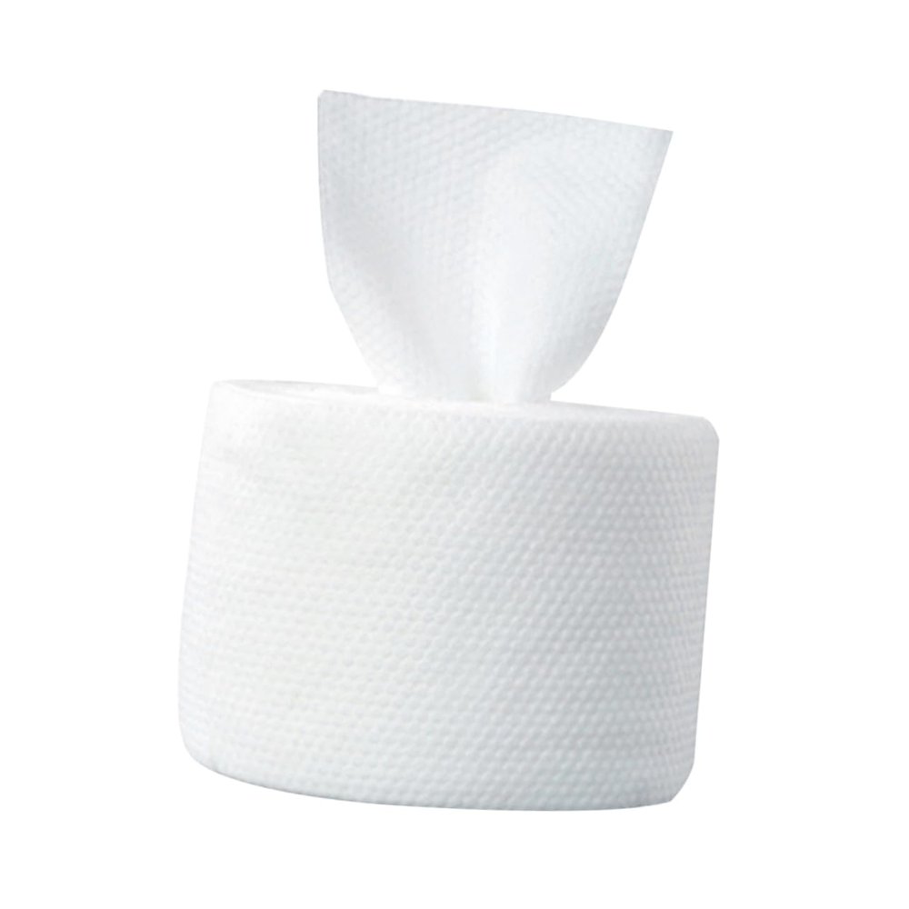 ARTSEWPLY Cotton Disposable Face Washing Towels 2 Rolls Thick Pearl Pattern Wet and Dry Use for Travel and Daily Skincare