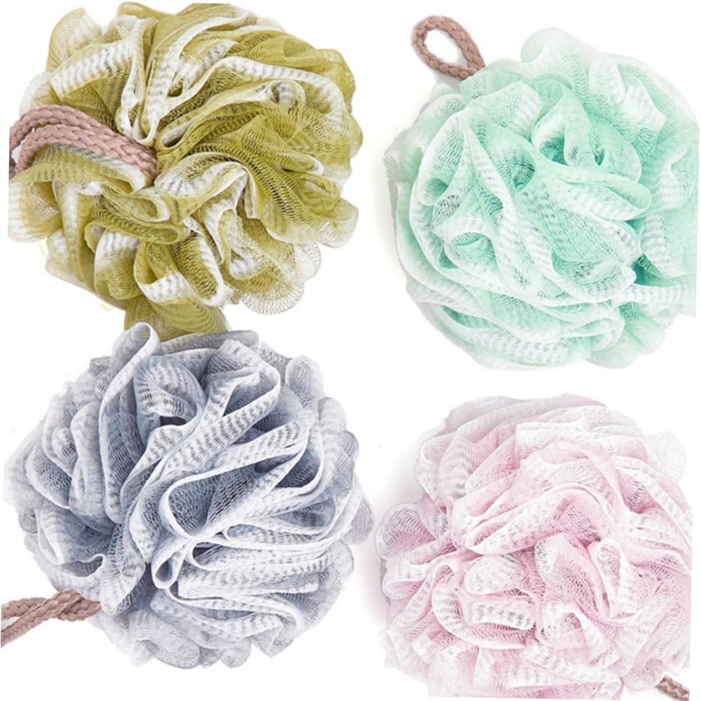 ARTSEWPLY 3pcs Bath Ball Shower Ball Exfoliating Sponge Women Men Shower Poufs Comfortable Friction Easy to Use