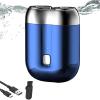 2025 New Model Mini Dual-Head Electric Shaver,Mini Dual-Head Portable Electric Shaver USB Rechargeable Waterproof Shaver,for Home Car Travel(Blue) view 1