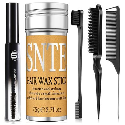 Samnyte Hair Wax Stick 5pcs Set, Flyaway Hair Tamer, Edge Control, Smoothing Women's Frizzy Curls, Hair Wax Stick for Kids.
