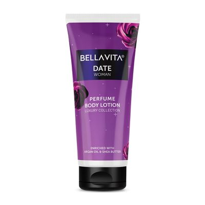 Bella Vita's Luxury Date Woman Body Perfume Lotion for Nourishing, Hydrating, Soft, Supple,Healthy Skin with Argan Oil and Shea Butter 200 ml