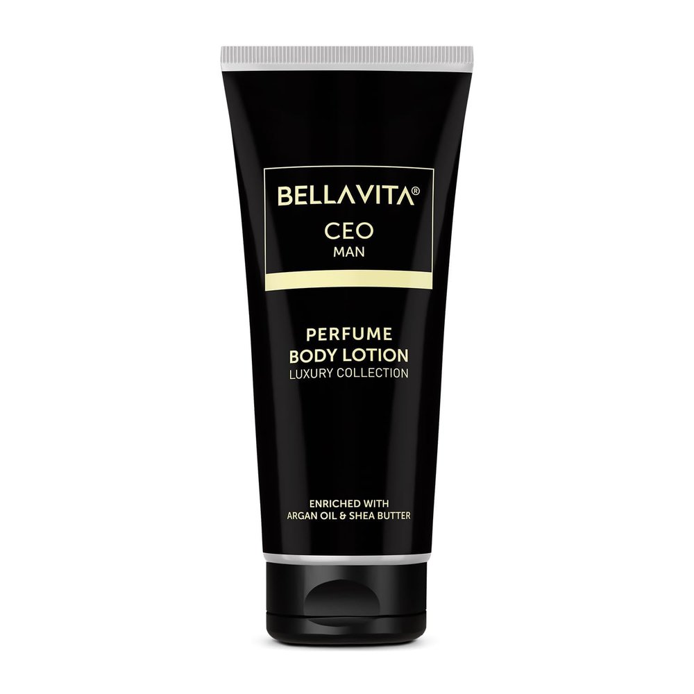 Bella Vita's Luxury Intense CEO Man Body Perfume Lotion for Nourishing, Hydrating, Soft, Supple & Healthy Skin with Argan Oil & Shea Butter 200 Ml