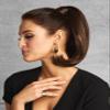 12" Simply Straight Ponytail Color R2 Ebony - Wrap-Around Hook-and-Loop Attachment Pony Hairdo Tru2Life 100% Heat Friendly Synthetic Braid or Curly Updo Hairpiece Cola de Caballo view 3