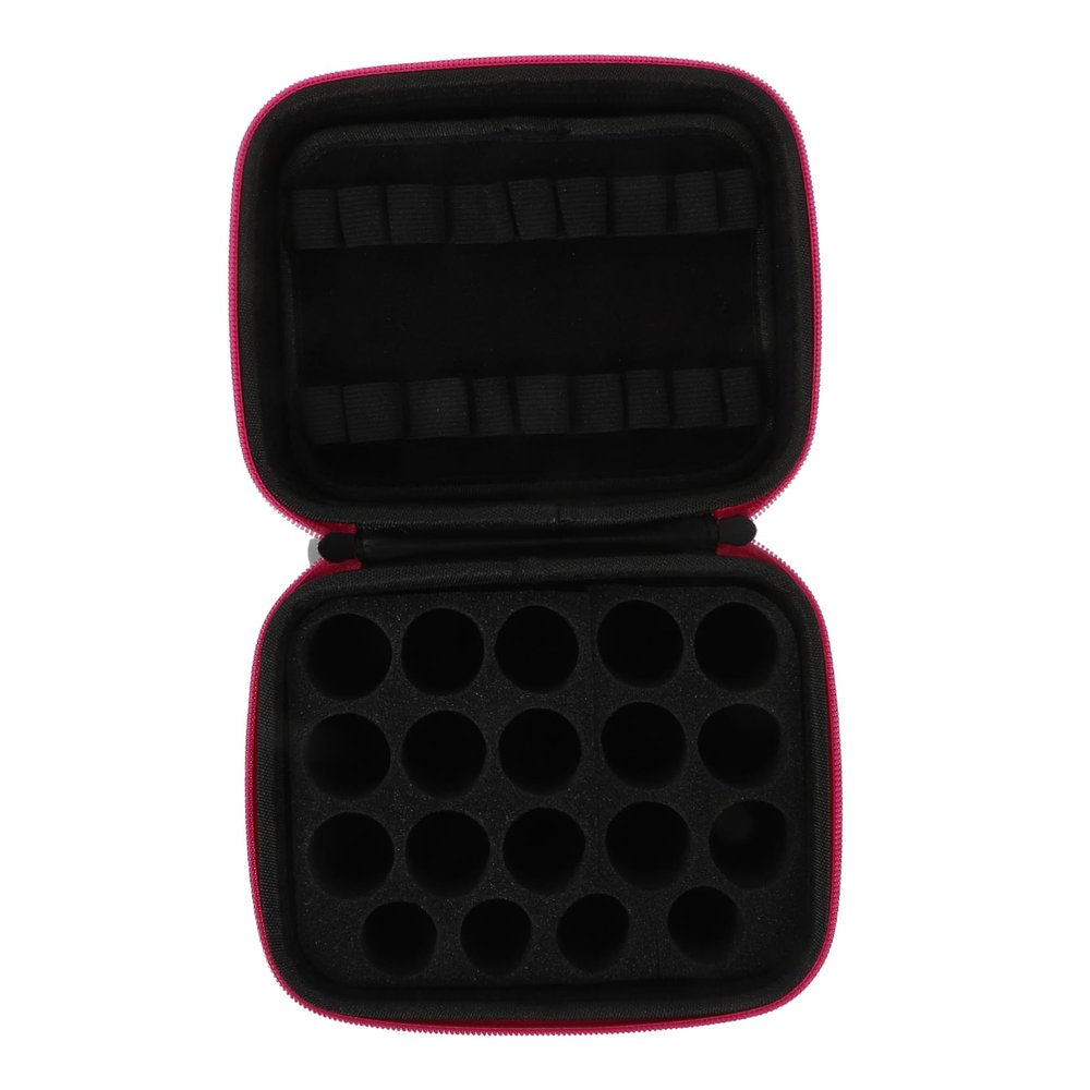 Didiseaon 1pc Essential Oil Storage Organizer Portable Carrying Case for Bottles and Shockproof for Travel and Home Use Rosy