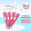 Electric Shaver for Women, Electric Bikini Trimmer, 4 in 1 Women Shaver Hair Remover for Face, Legs and Underarm, Cordless Lady Hair Removal,USB Recharge view 2