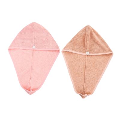 Didiseaon 2pcs Microfiber Hair Towel Cap Fast Drying Cap Super Absorbent Hair Drying Wrap Hat for Types