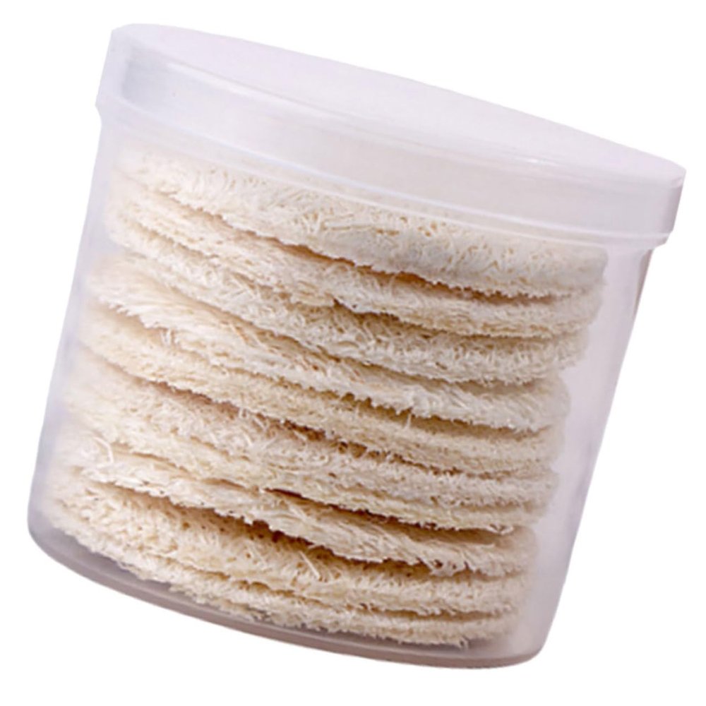 Didiseaon 10pcs Makeup Removal Pads Reusable Facial Cleansing Puff for Deep Cleaning Soft Loofah Design for Makeup Sunscreen and Cosmetics Removal and Travel-Friendly