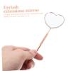 Didiseaon Heart Shaped Eyelash Extension Mirror Stainless Steel Glass view 4