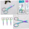 Didiseaon 3pcs Stainless Steel Eyebrow Scissors Durable Eyebrow Trimming Tool with Comfortable Grip for Precise Shaping and Grooming for Home Professional Use view 3