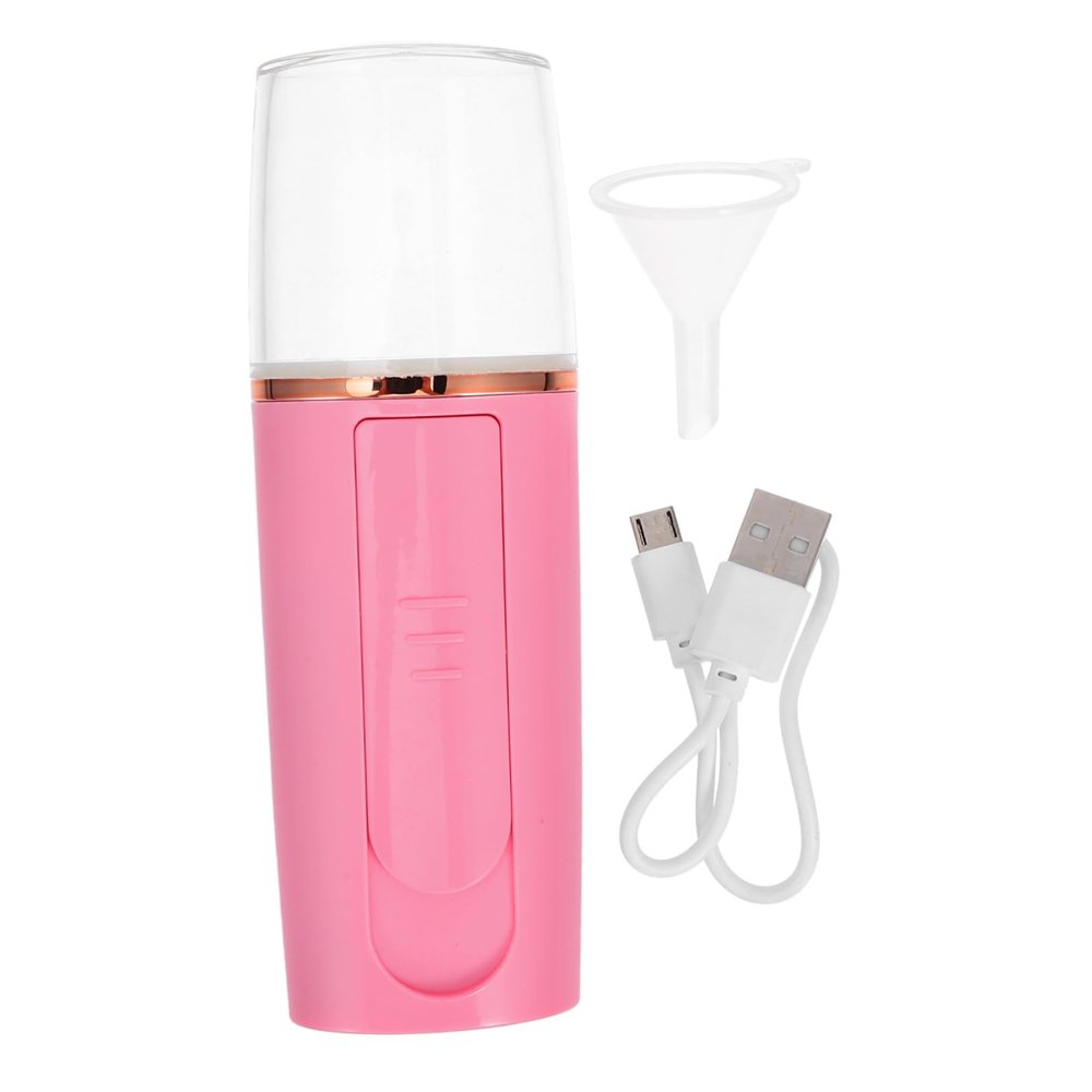 Didiseaon 1pc USB Rechargeable Cold Spray Facial Steamer Face Mist Machine Humidifier for Face Pore Cleaner Skin Care Spa Steamer Silent Steam