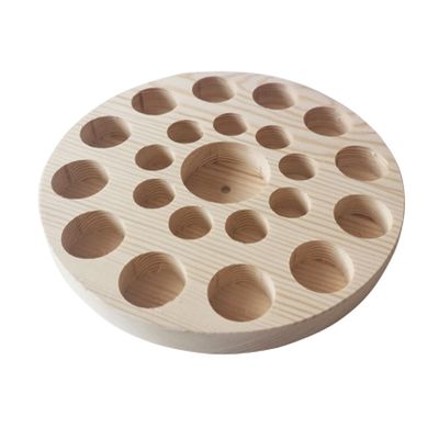 Garneck Essential Oil Bottle Display Stand 22 Grid Wooden Storage Tray