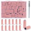 100 Pcs (240 Grit Pink) Mini Sanding Bands for Nail with 3.1MM Mandrel Nail Drill Bits,Small Sanding Band Nail Extreme Fine Grit Sanding Band,Applicable to Acrylic Nails Gel Manicure view 1