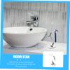 Baluue Razor and Brush Stand for Men Durable Shaving Brush Holder and Razor Organizer Efficient Bathroom Storage for Father Grandfather Boyfriend view 4
