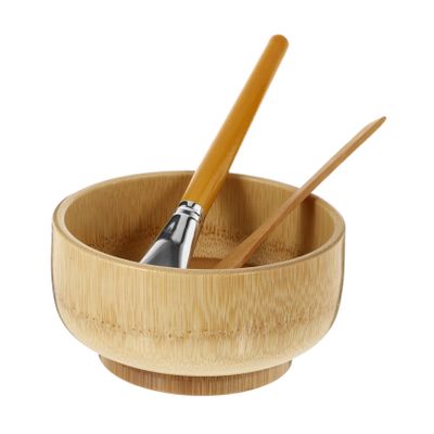 BATHVEVE 1set Diy Face Mask Bowl Set Bamboo Mixing Tools for Facial Treatments Safe Odorless Spatula and Brush Skincare Enthusiasts