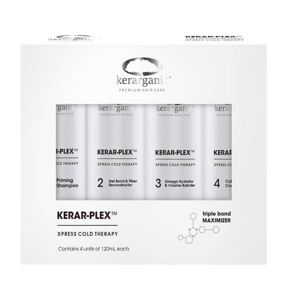 KERARGANIC KERAR-PLEX TRIPLE BOND MAXIMIZER XPRESS COLD THERAPY - HAIR CARE SET - POST-DYE TREATMENT