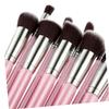 TOGEVAL 10pcs Pink Makeup Brush Set Portable Cosmetic Tools for Daily Use Synthetic Hair Brushes for Professionals Diy Users view 2