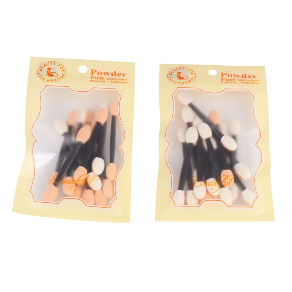 TOGEVAL 24pcs Makeup Sponge Sticks Dual Sided Eye Shadow Brush Makeup Artists Eyeshadow Applicators Easy to Use