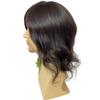 12inch Long Full PU Base Human Hair Toupee for Men 10x8inch Thin Skin Men's Hairpiece Replacement System for Men (#1b black color,100% human hair) view 4