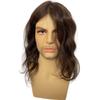 Teraman 12inch Long Full PU Base Human Hair Toupee for Men 10x8inch Thin Skin Men's Hairpiece Replacement System for Men (#3 color,100% human hair) view 3