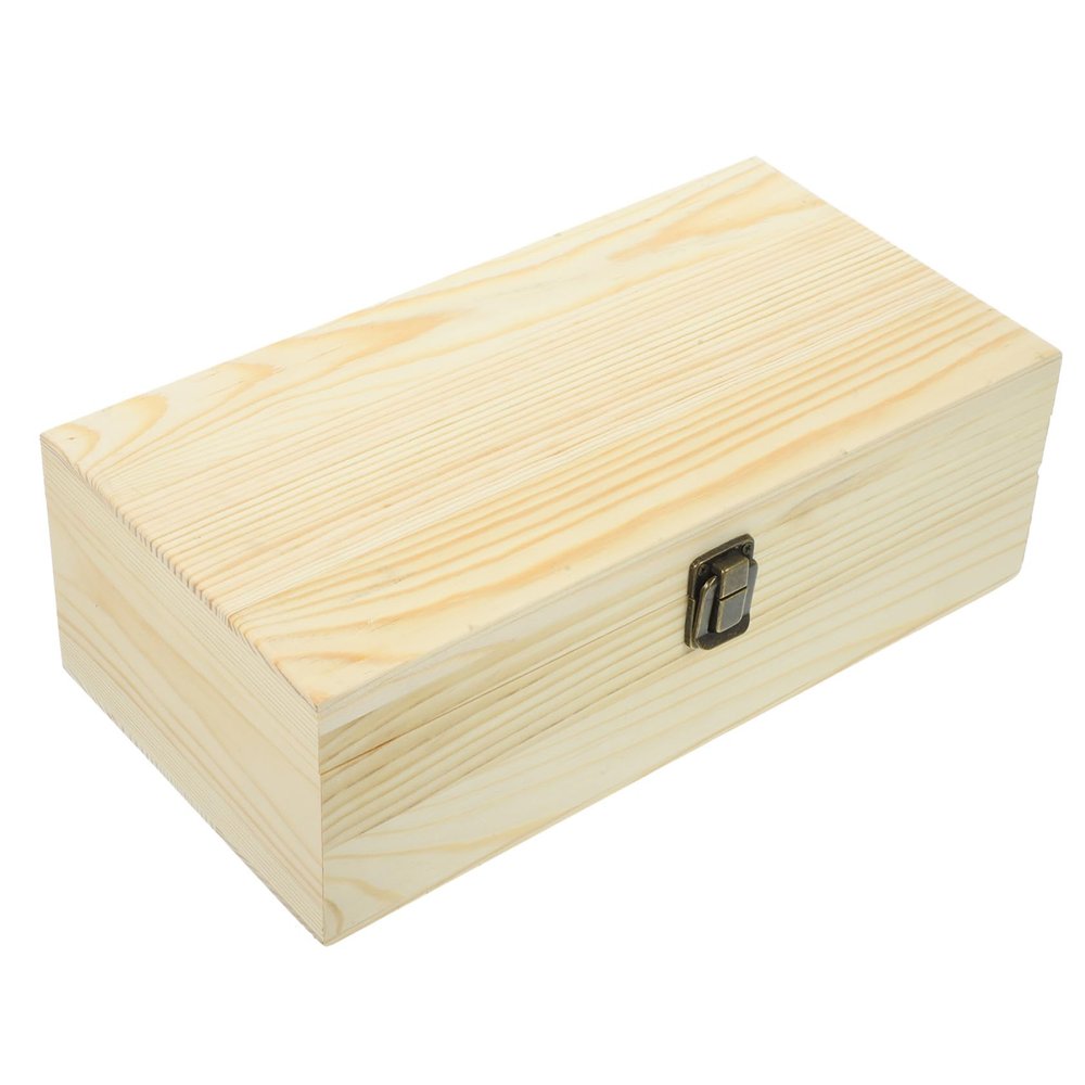 Beatifufu 32holes Portable Wooden Storage Case Compartment Organizer for Travel Handmade for Bottles Lightweight and Sturdy Design for Displays