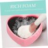 ADOCARN Sponge Makeup Brush Cleaning Box Heart Shaped Dry Wet Dual Use Cosmetic Case for Color Lightweight Portable Makeup Tool for Removal view 4