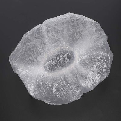 100Pcs Transparent Disposable Shower Hair Cover for Small Head Bathroom Products Disposable Bathing Hat Elastic Shower Bathing Hair Shower Hat