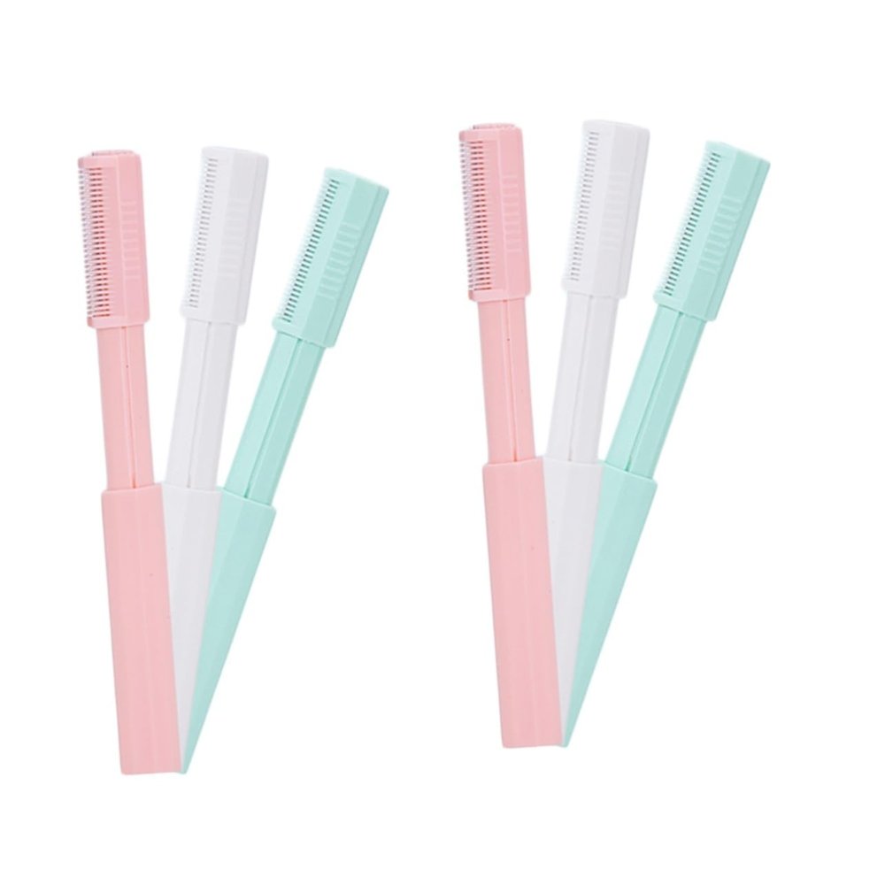 Ipetboom 6pcs Facial Hair Removal Razor Eyebrow Kit Shaper Trimmer for Women Makeup