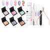 Makartt Nail Art Kit - No Wipe 3D UV Gel, Cuticle Remover & Tools, 6 Color Fairy Aurora Powder Gel Set view 1