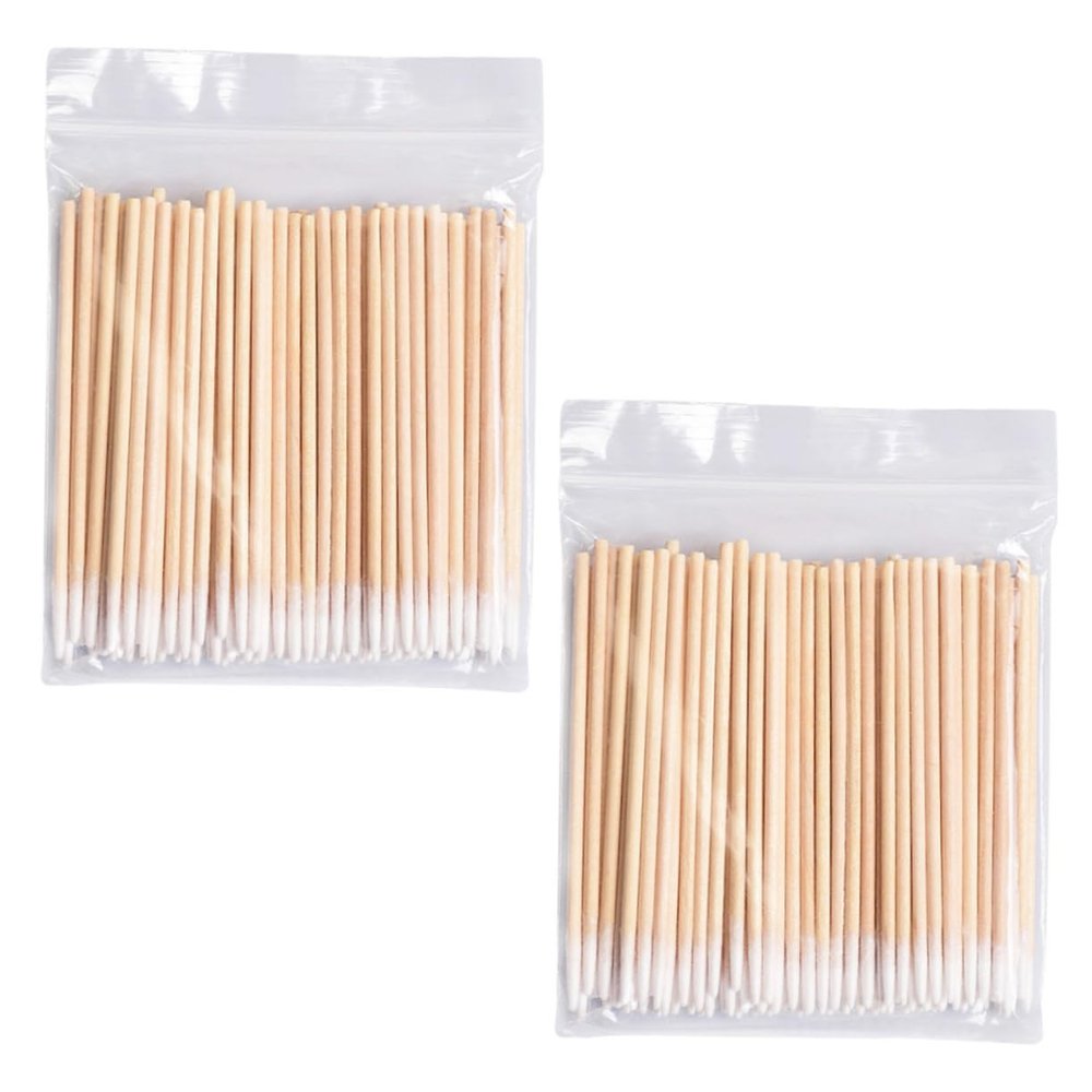 Healeved 1000pcs Disposable Pointed Cotton Swabs for Makeup Eyelash Cleaning and Precision Application for and Home Use