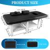 Black Massage Bed, Stationary Adjustable Massage Table Spa Bed with Backrest for Physical Therapy Table Facial Bed, Metal Frame PU Leather, 31.5'' W  75'' L, Memory Foam Salon Bed view 4