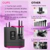 3 IN 1 Electric Makeup Brush Cleaner,Automatic Makeup Brush Cleaner with Makeup Brush Dryer,Portable USB Deep Cleaning for All Size Beauty Makeup Brush Set,Blush Brush (Grey) view 4