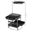 CNCEST Manicure Beauty Chair with Two Tool Organizer Drawers and Trolley Portable Nail Table Suitable for Manicure and Pedicure, Tattoo, Beauty Salon,Repair Tool Storage view 3