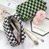 PAZIMIIK Checkered Makeup Bag for Purse Portable Zipper Make Up Pouch Small Cosmetic Case for Travel Accessories (2PCS Black) view 4