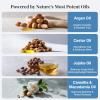 USDA Organic Hair Oil for Frizzy Hair with Argan Jojoba & Castor | Frizz Control Hair Treatment for Curly Hair | Hair Serum & Moisturizer for Dry, Damaged Hair | Cold Pressed Hair Products for Women view 4