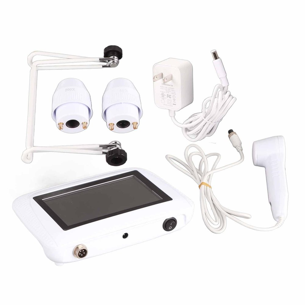 5 Inch Rechargeable Scalp Hair Follicle Oil Moisture Magnifying Detector Analyzer Skin Pigment Tester