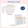 CREATCABIN Drawstring Makeup Bag Cotton Travel Toiletry Bag White Makeup Organizer Case Quilted Cosmetic Bag Pouch Purse Essentials Bag Portable Storage Clutch Bags for Women 3.5x7x9.7inch view 2