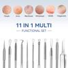 6 Pcs Blackhead Remover Tools,Blackhead Extractor,Pimple Popper Tool Kit for Blackhead, Whitehead, Acne, Zit, Comdone, Pores, Fat Granules, Blemishs on Nose, Face & Ear view 2