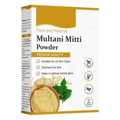 DURJA 100% Natural Multani Mitti powder for Exfoliating, Soothing, Nourishing, Smoothening Face, Skin and Hair Fuller's Earth, Bentonite Clay (200 Grams)...'