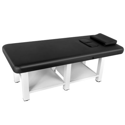 31.5 Wide 75'' Long Professional Stationary Massage Table, Physical Therapy Table Spa Facial Bed with Backrest, Heavy Duty Professional Stationary Massage Bed, PU Leather, with Storage Drawers
