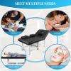 31.5 Wide 75'' Long Professional Stationary Massage Table, Physical Therapy Table Spa Facial Bed with Backrest, Heavy Duty Professional Stationary Massage Bed, PU Leather, with Storage Drawers view 3