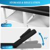 31.5 Wide 75'' Long Professional Stationary Massage Table, Physical Therapy Table Spa Facial Bed with Backrest, Heavy Duty Professional Stationary Massage Bed, PU Leather, with Storage Drawers view 4