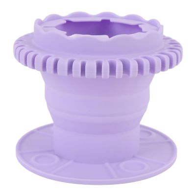 Makeup Brush Cleaner, 3 in 1 Portable Silicone Makeup Brush Cleaning Bowl Drying Holder, Multifunctional Foldable Paint Brush Cleaner for Kids & Adults