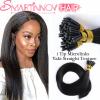 28 Inch Long I Tip Hair Extensions Human Hair Natural Black I tip Virgin Hair Extension Pre Bonded I Tip Hair Extensions for Party I tips for Women Tip Hair Extension Add Length 50G 50Strands view 2